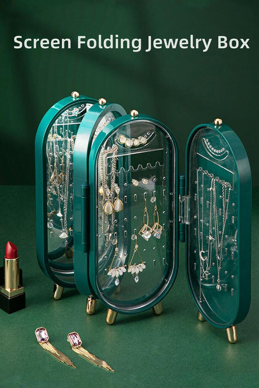 Foldable Jewelry Organizer with Mirror