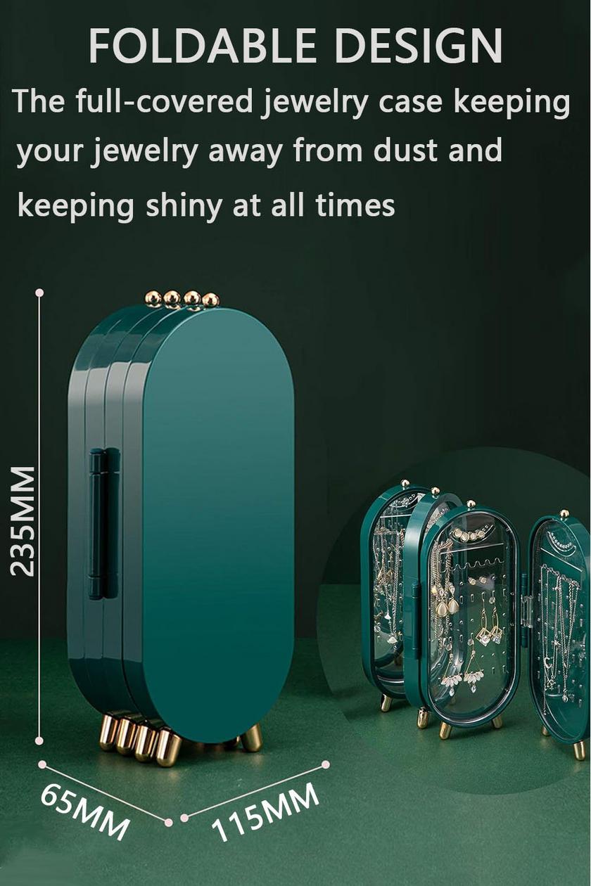 Foldable Jewelry Organizer with Mirror