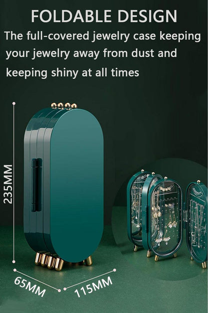 Foldable Jewelry Organizer with Mirror