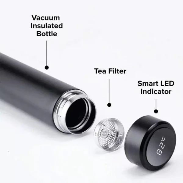 Temperature Display Vacuum Insulated Water Bottle