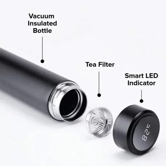Temperature Display Vacuum Insulated Water Bottle